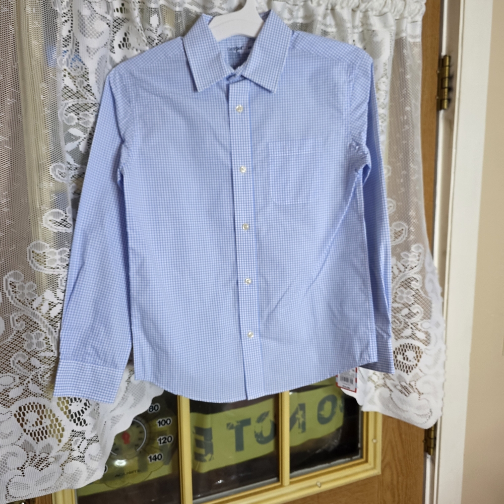 Cat & Jack Light Blue Gingham Button-Down Shirt